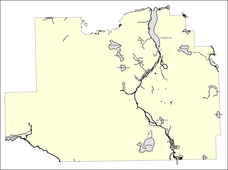 Florida Waterways: Marion County Outline