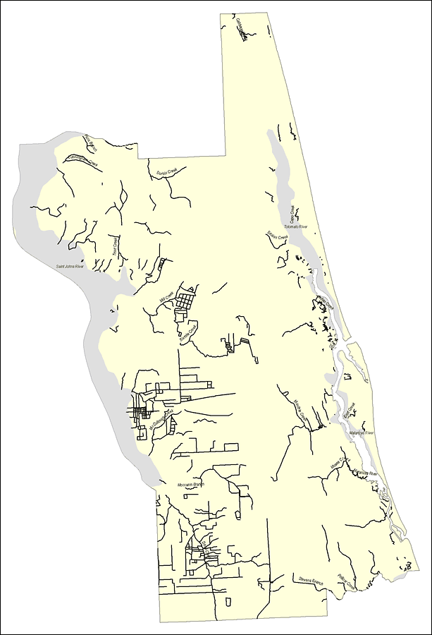 Florida Waterways: St Johns County Outline