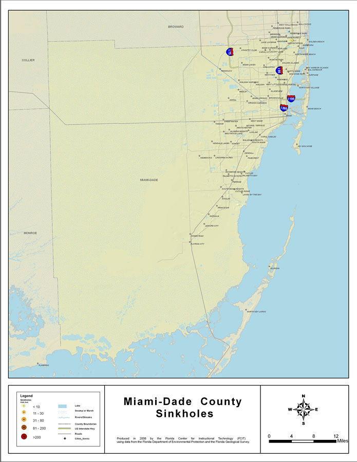 sinkholes of miami-dade county, florida , 2008