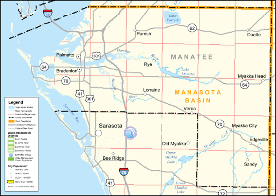 Map Of Manatee County Florida. 