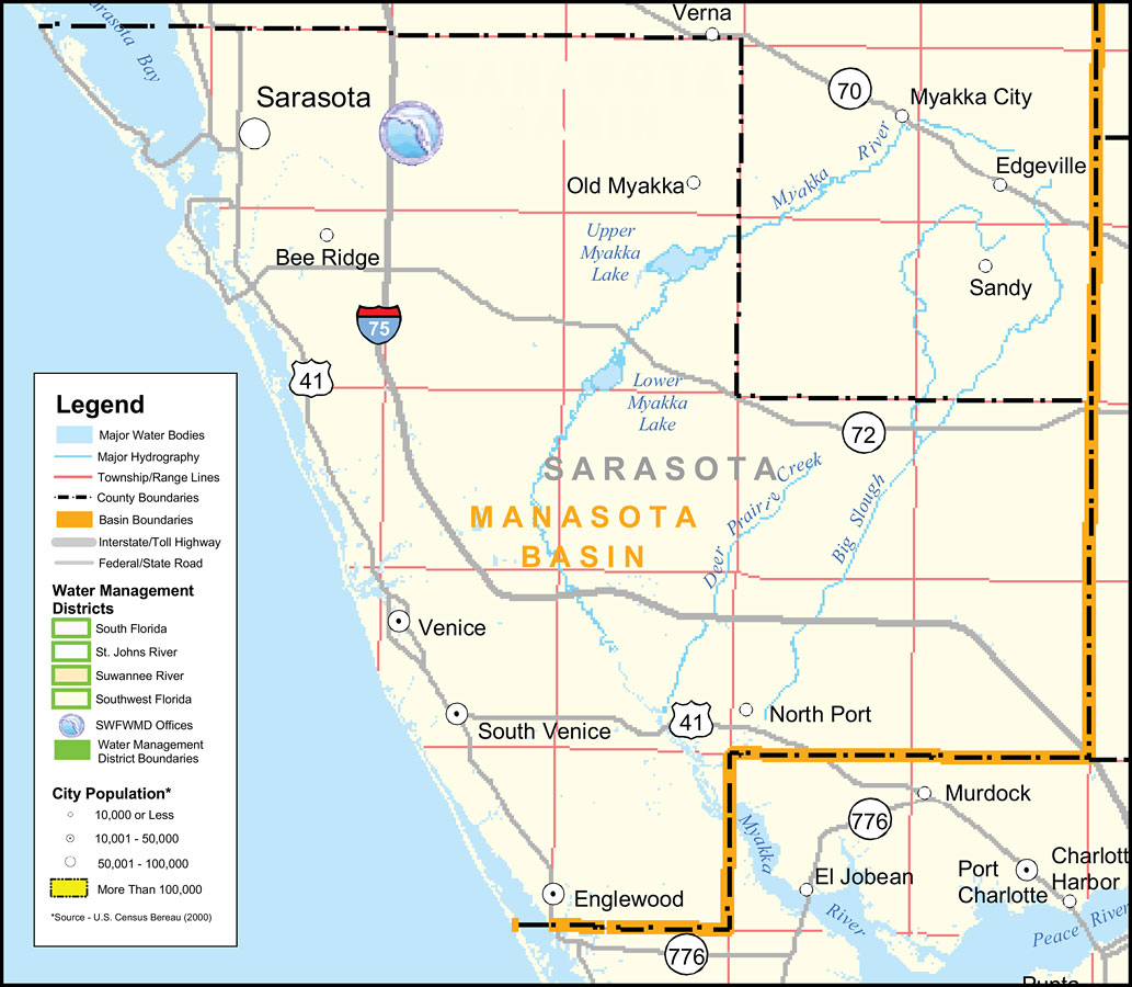 map of sarasota county Southwest Florida Water Management District Sarasota County map of sarasota county