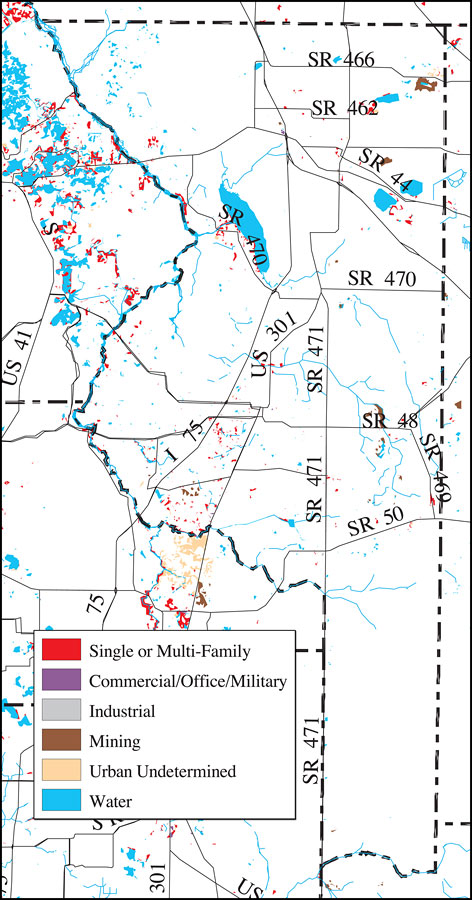 Withlacoochee River Watershed Distribution of 1995 Urban Land Use Within the FEMA 100-Year Flood Zone- Sumter County