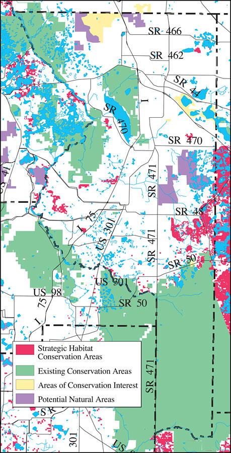 Withlacoochee River Watershed Strategic Habitat Conservation Areas, Areas of Conservation Interest, and Potential Natural Areas- Sumter County
