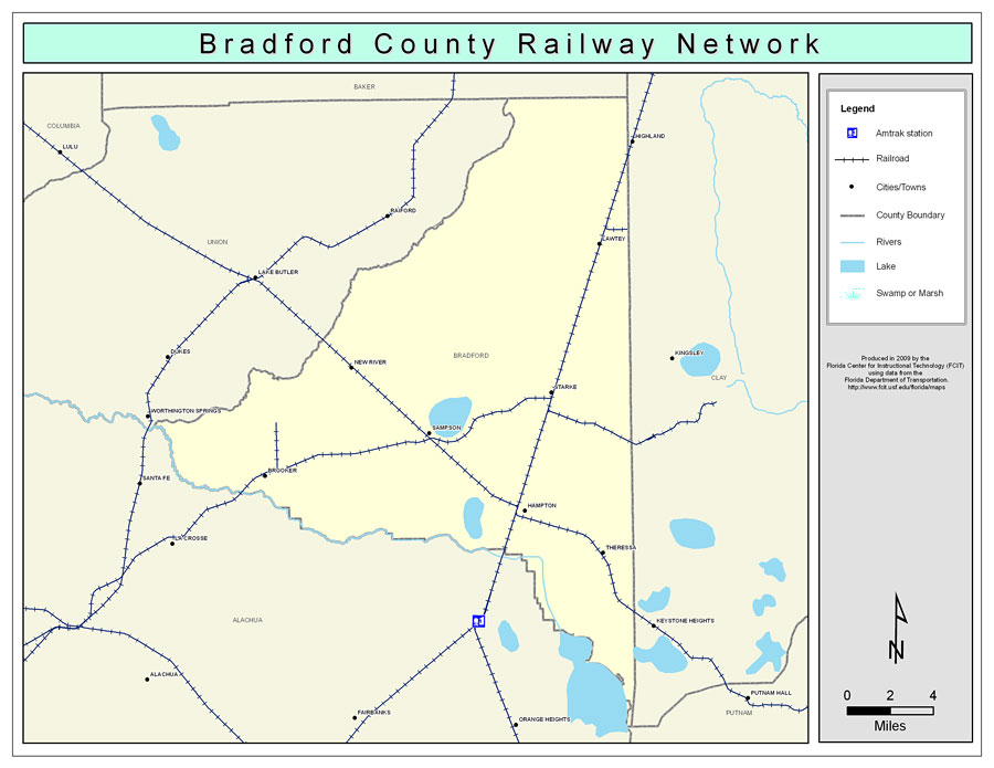 Bradford County Railway Network- Color