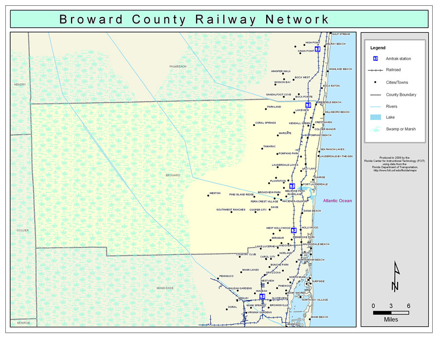 Broward County Railway Network- Color