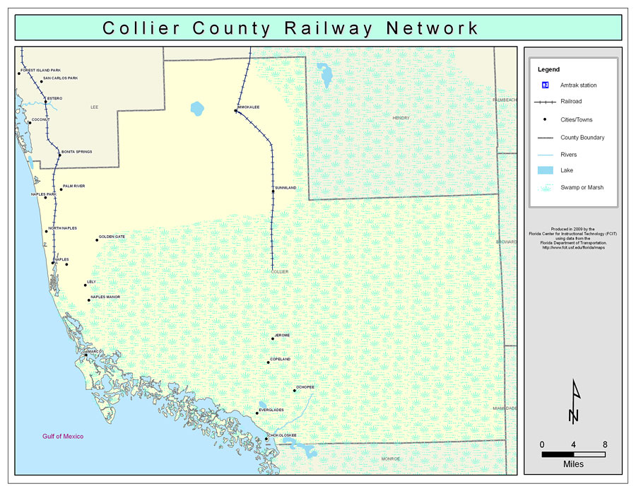 Collier County Railway Network- Color