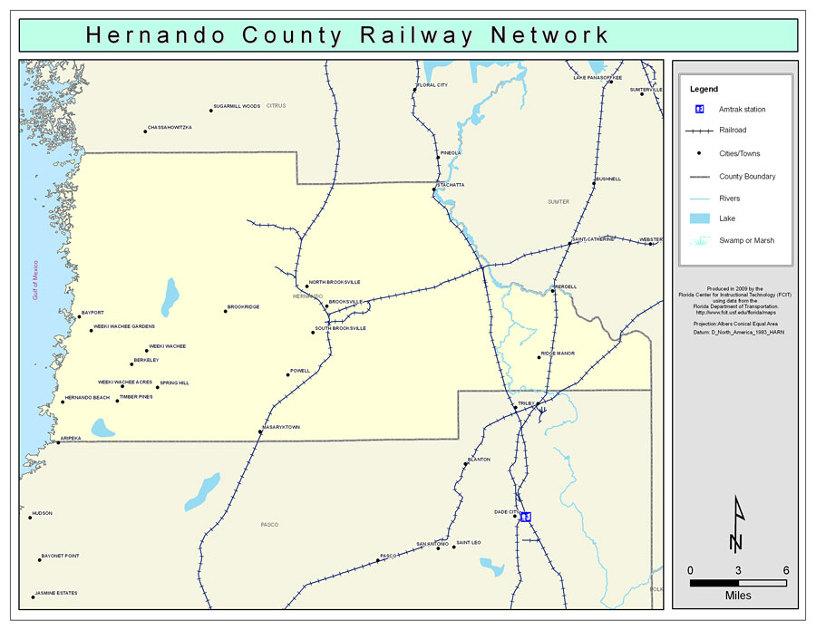 Hernando County Railway Network- Color