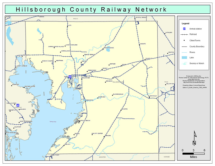 Hillsborough County Railway Network- Color