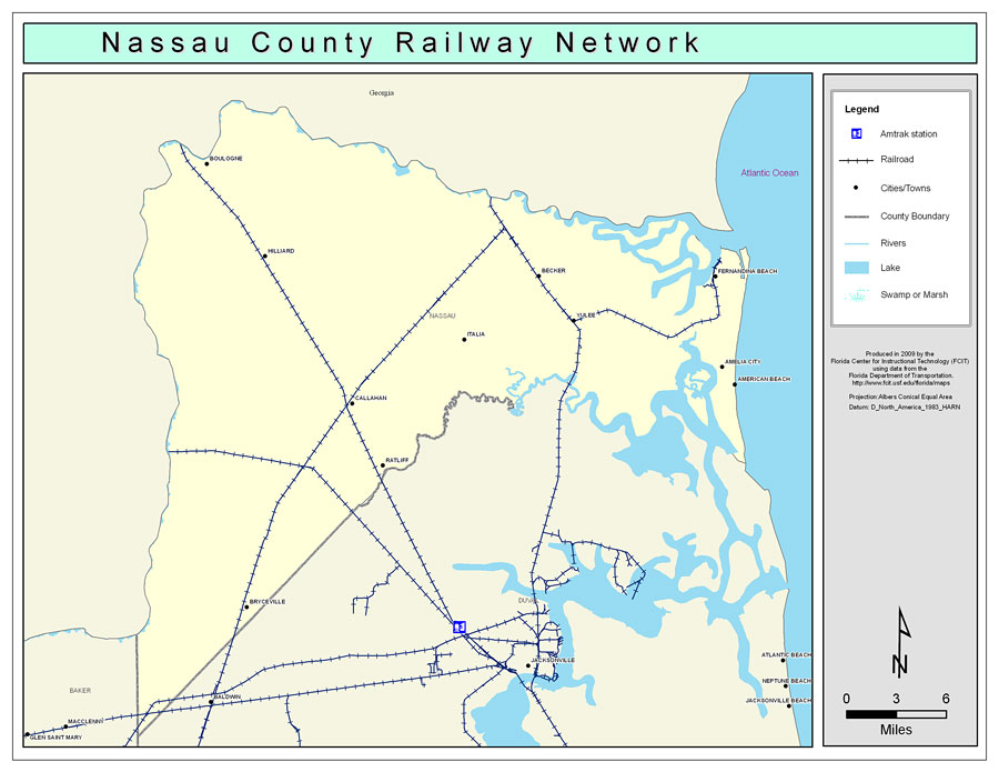 Nassau County Railway Network- Color
