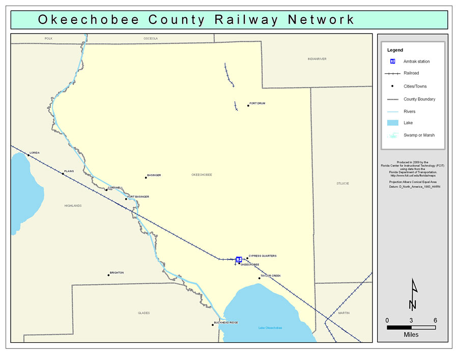 Okeechobee County Railway Network- Color