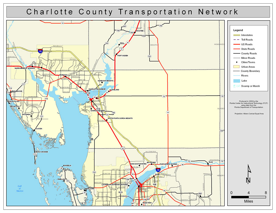 Charlotte County Road Network- Color