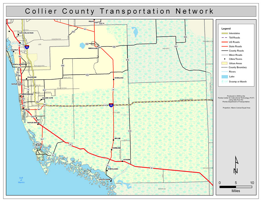 Collier County Road Network Color 2009 Collier County Road Network Color 2009