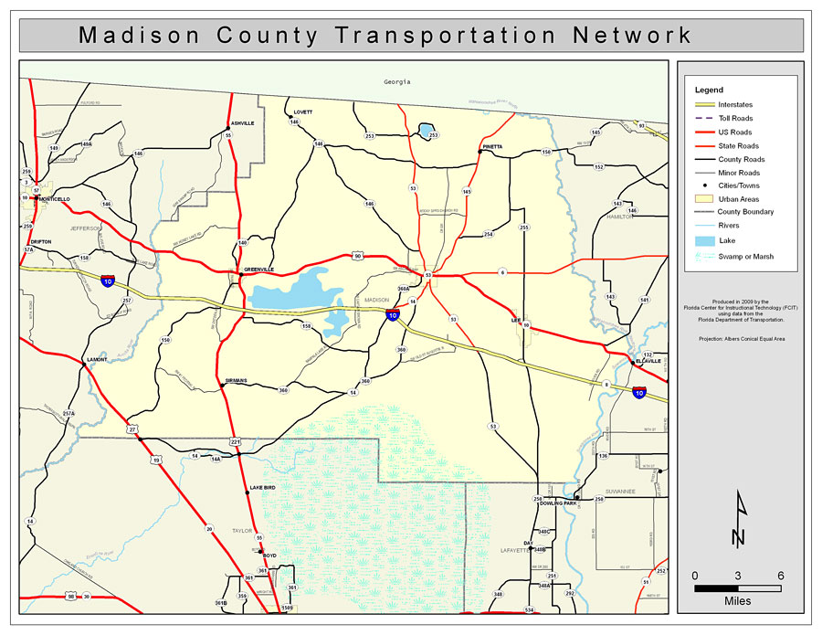 Madison County Road Network- Color