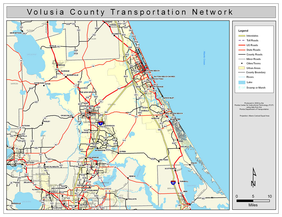 Volusia County Road Network- Color