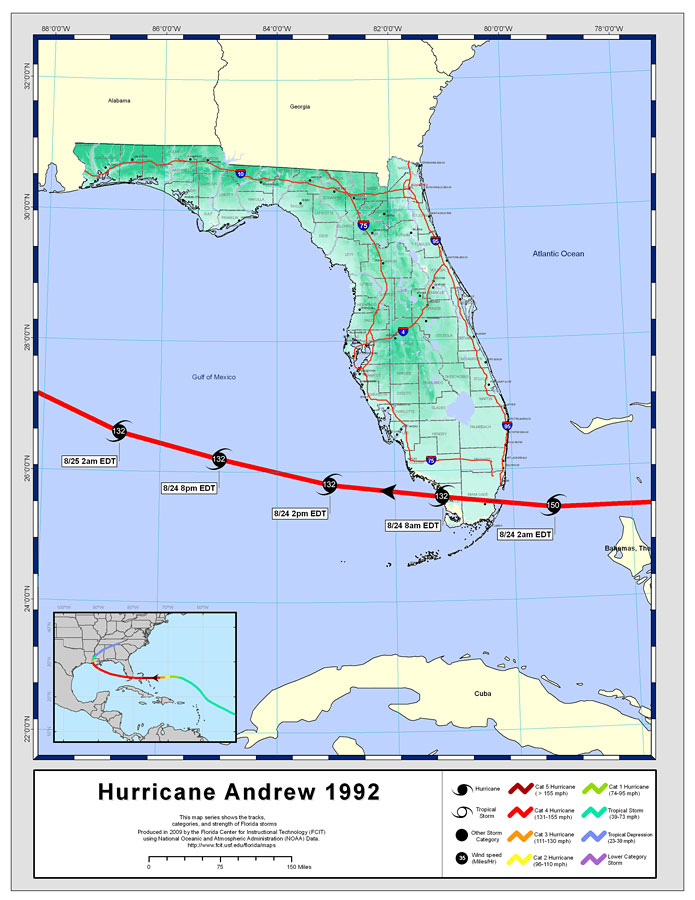 Florida hurricane track history map noredsheet
