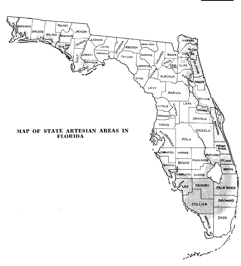 Artesian Areas in Florida