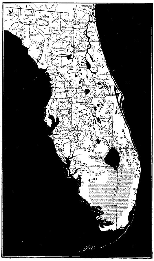 Principal Lakes and Coastal Features of Florida