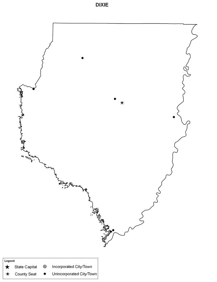 Dixie County Cities Outline
