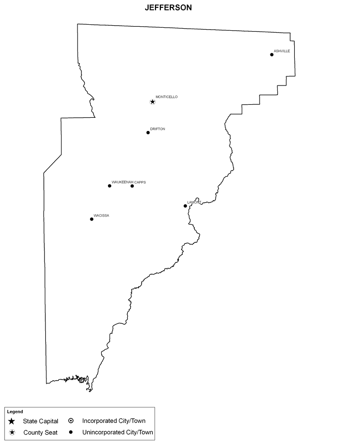 Jefferson County Cities with Labels