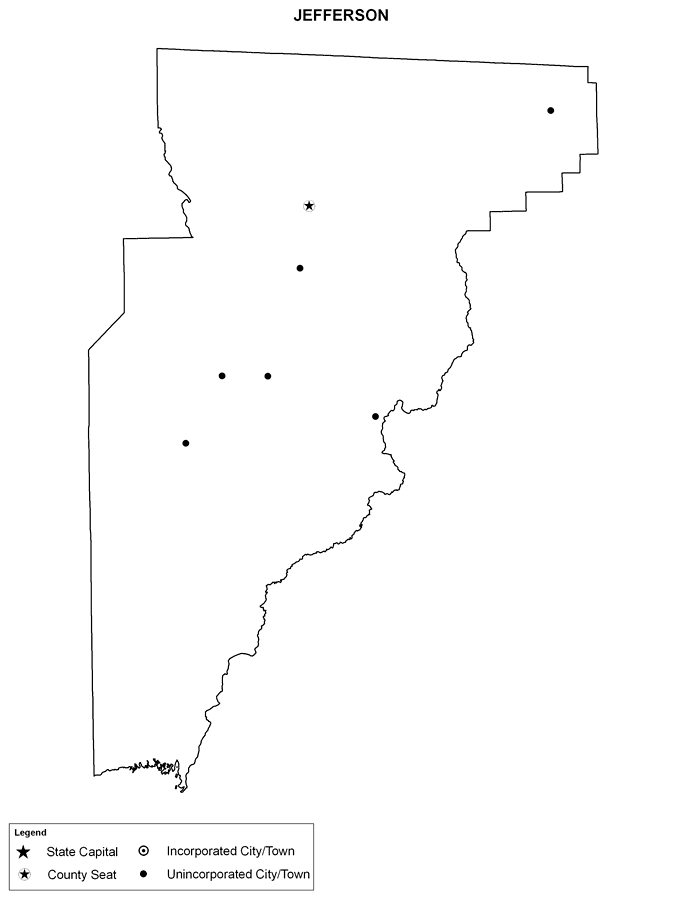 Jefferson County Cities Outline