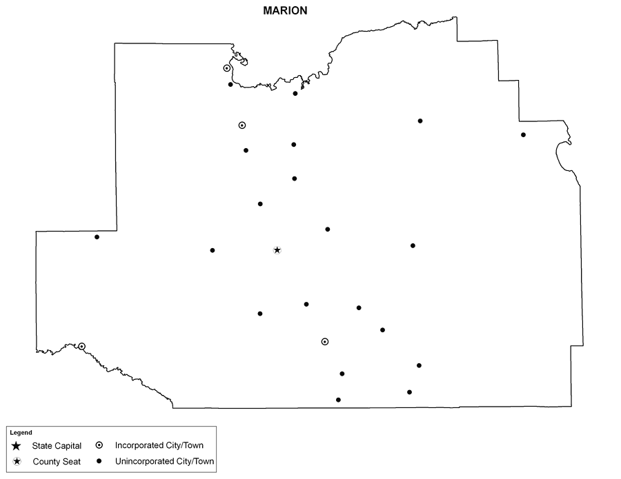Marion County Cities Outline
