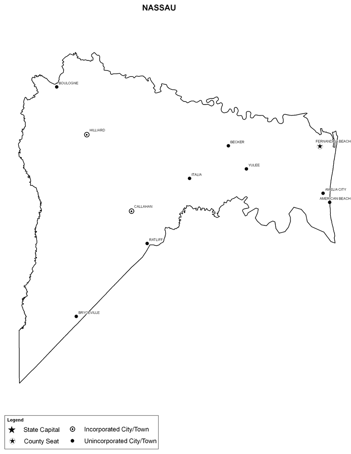 Nassau County Cities with Labels