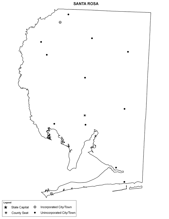 Santa Rosa County Cities Outline