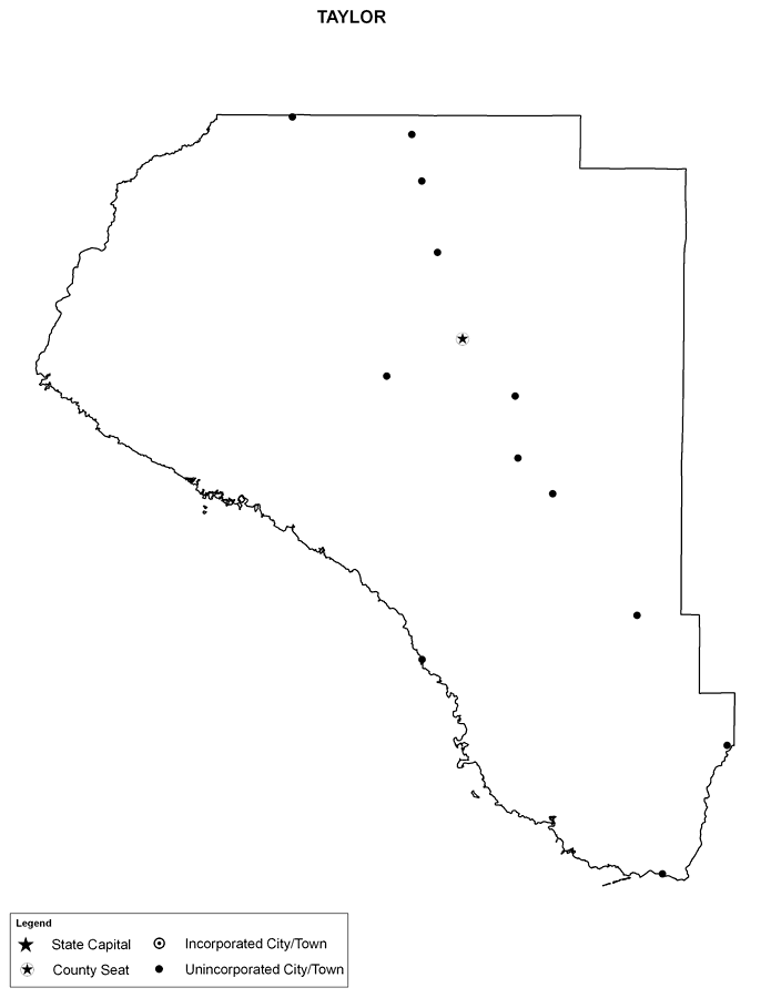 Taylor County Cities Outline