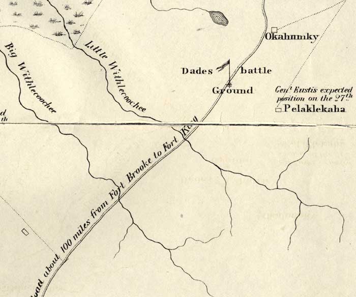 Detail Map of Major Dade Battle Ground: Dades Battle Ground