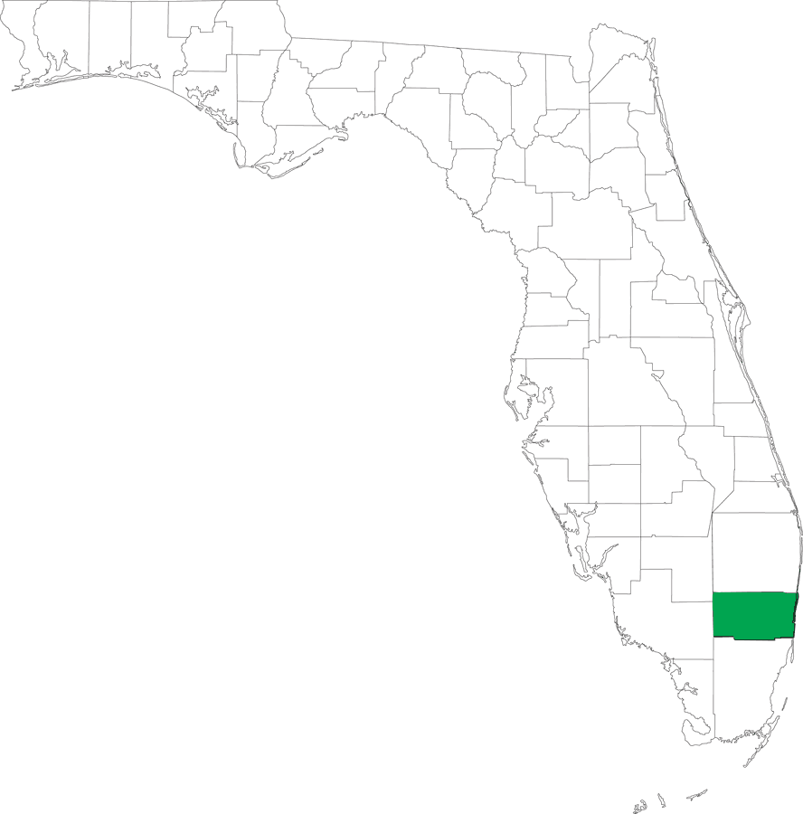 Locater Map of Broward County