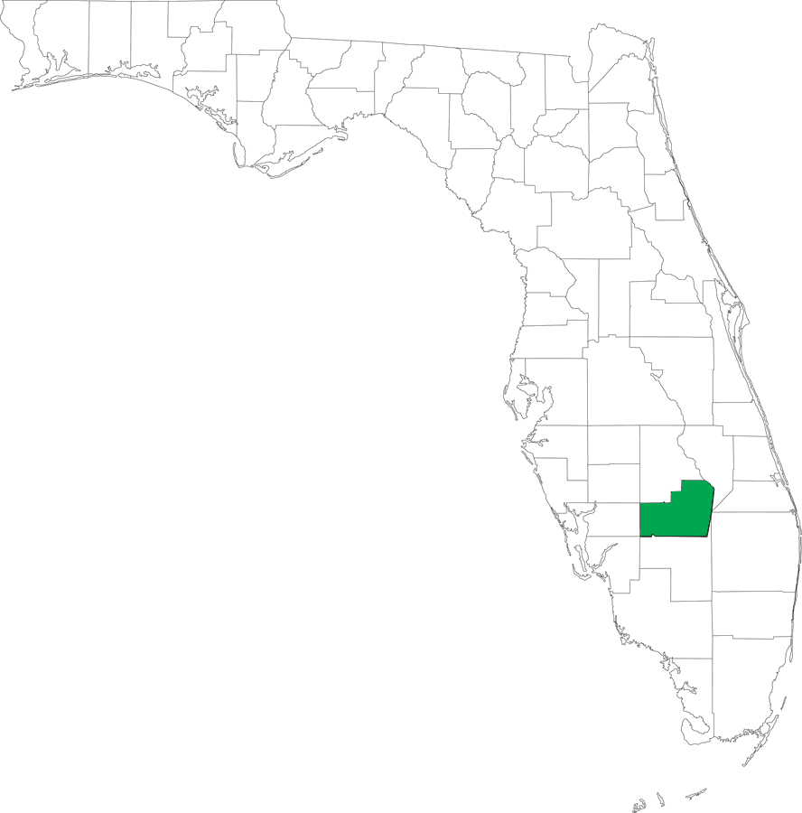 Locater Map of Glades County