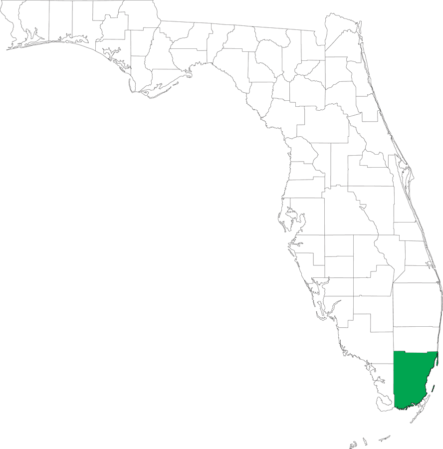 Locater Map of Miami-Dade County