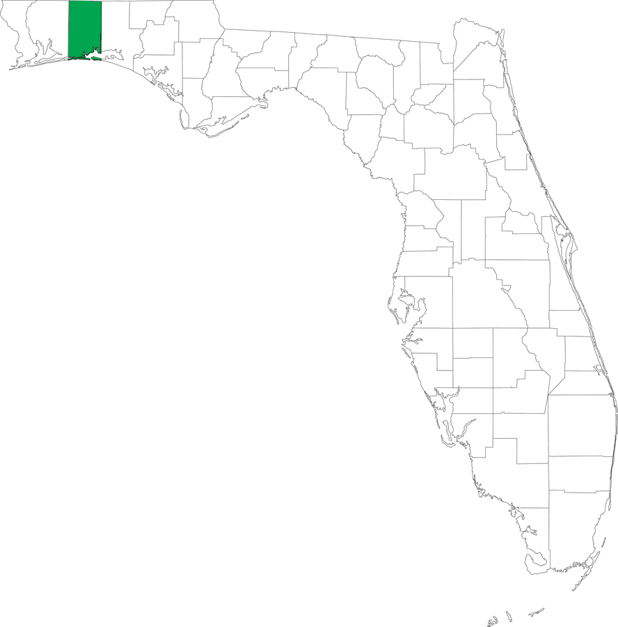 Locater Map of Okaloosa County