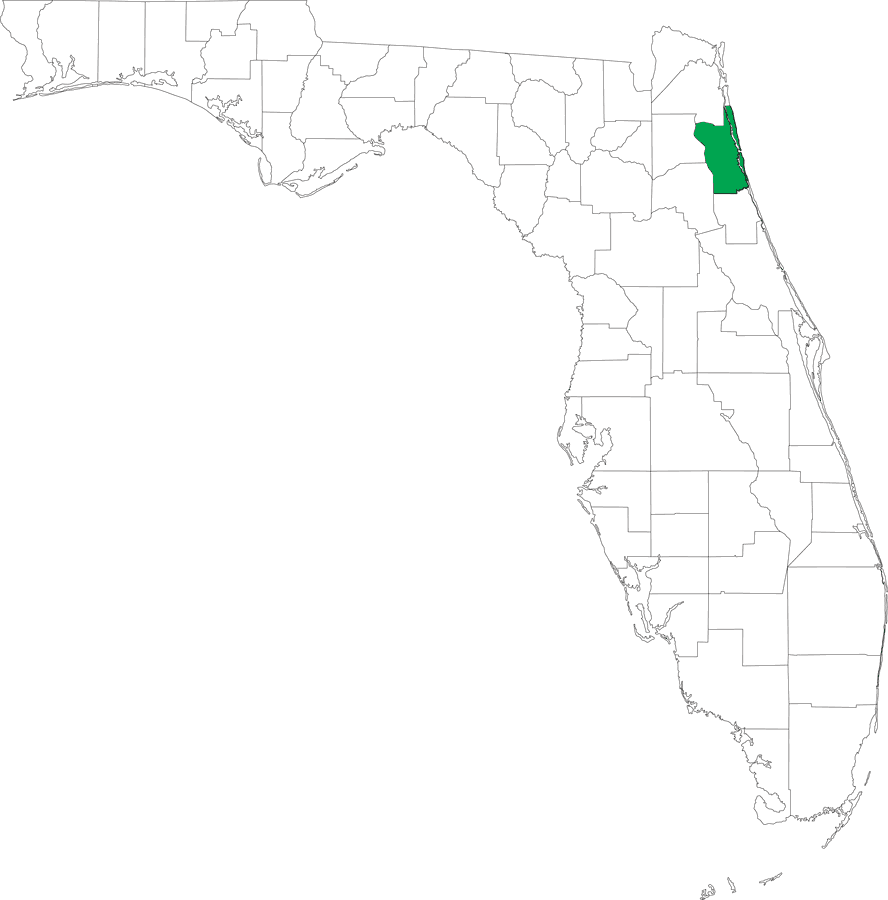 Locater Map of St. Johns County