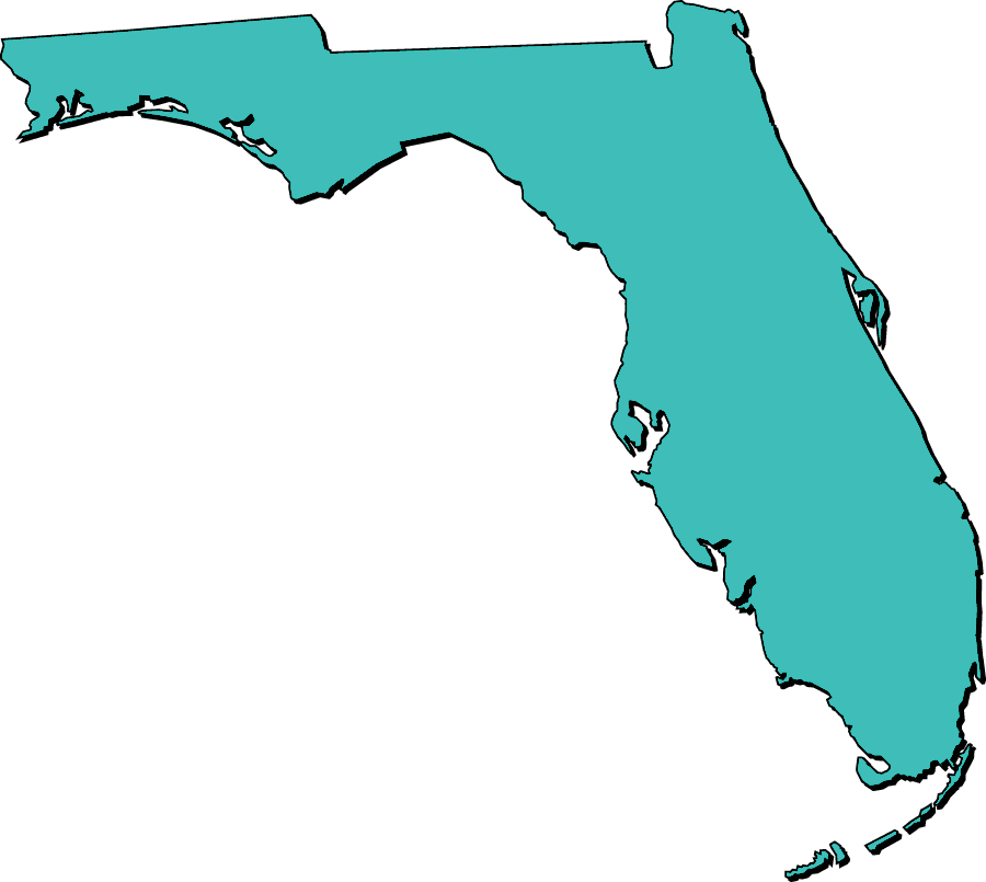 Florida Clipart Style Maps In 50 Colors