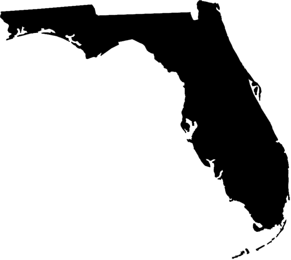 Florida "Clipart" Style Maps in 50 Colors
