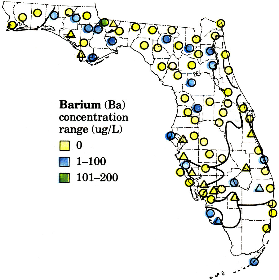 Quality of Untreated Water for Public Supplies in Florida- Barium