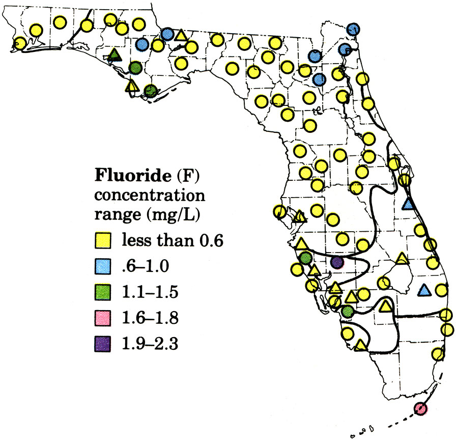 Quality of Untreated Water for Public Supplies in Florida- Fluoride