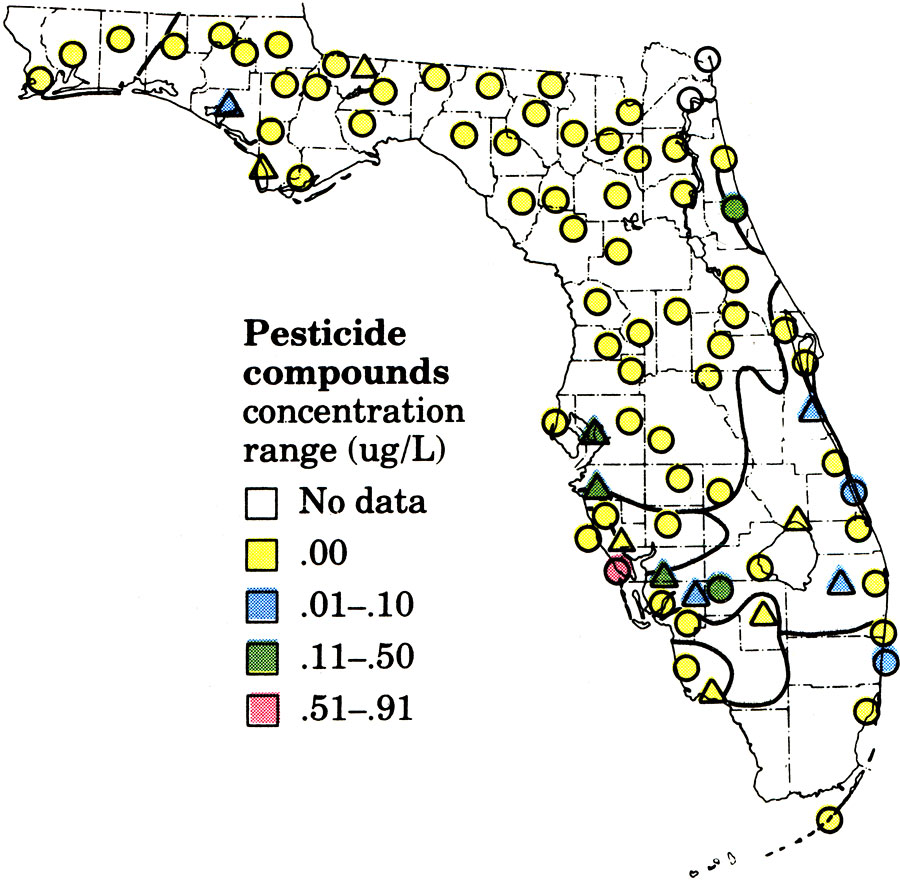 Quality of Untreated Water for Public Supplies in Florida- Pesticide Compounds