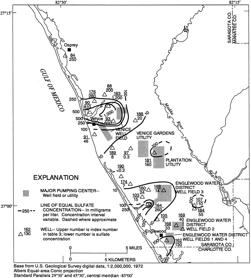 Sulfate Concentration Of Intermediate Aquifer Well Water From Permeable Sulfate Concentration Of Intermediate Aquifer Well Water From Permeable