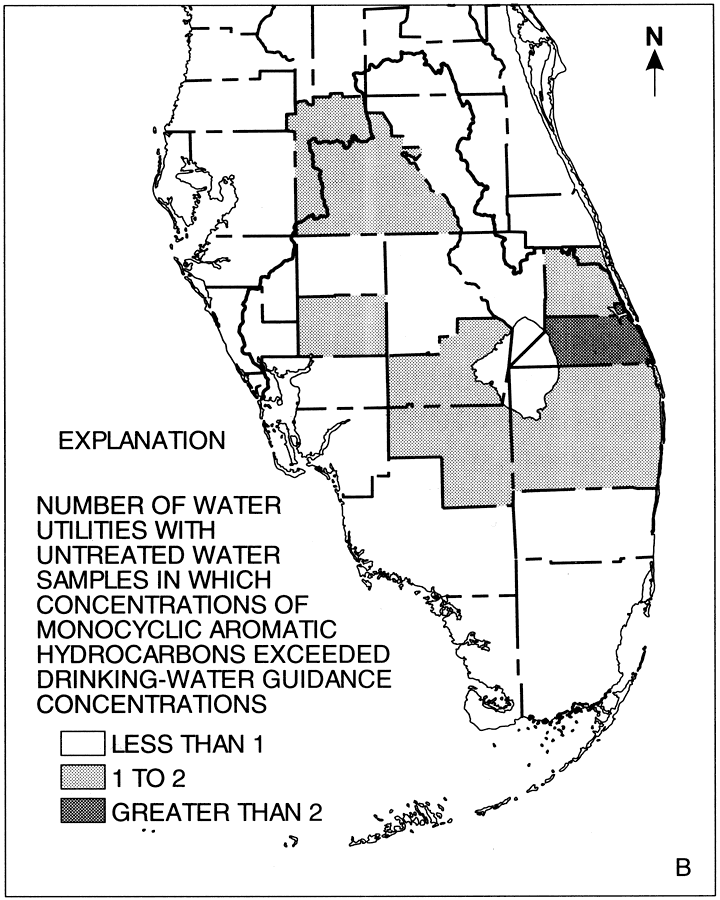 Occurrence of Monocyclic Aromatic Hydrocarbons from Water Utilities in Southern Florida
