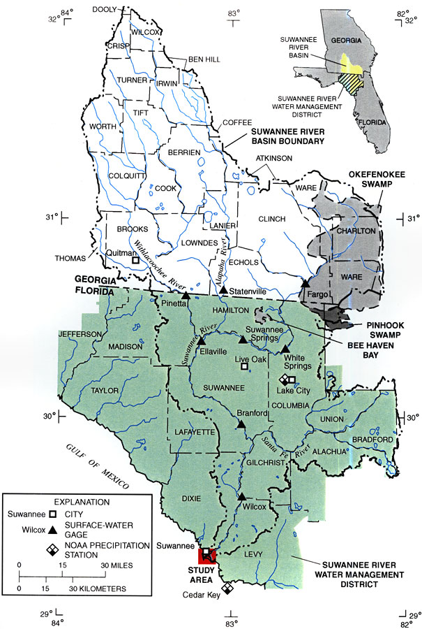 Suwannee River Basin Study Area Fig. 1