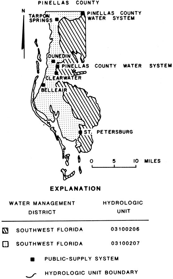 Water Management Districts and Hydrologic Units for Pinellas County