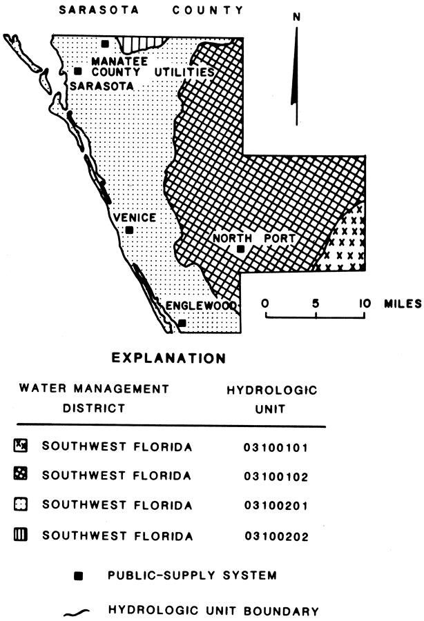 Water Management Districts and Hydrologic Units for Sarasota County