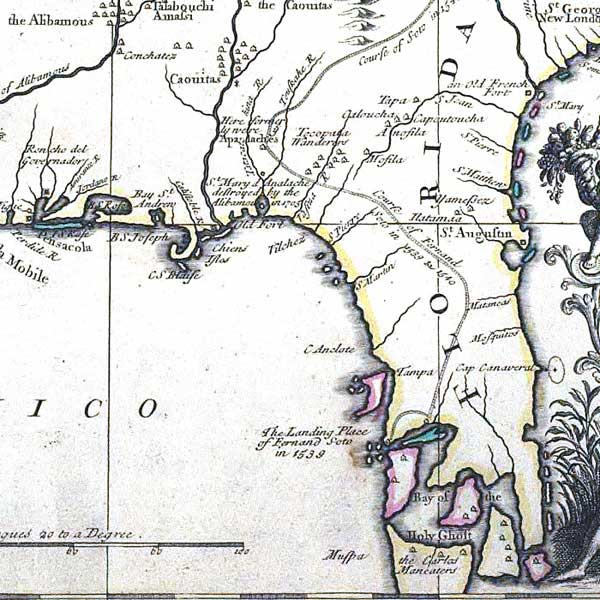 Detail - A map of Louisiana and of the river Mississipi