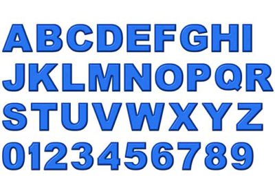 Blue Refrigerator Magnet Alphabet