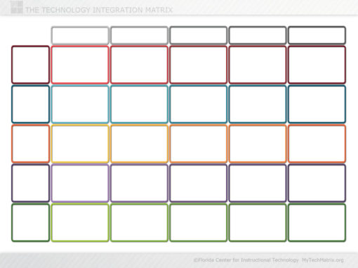 Blank Color Technology Integration Matrix Slide | TIM