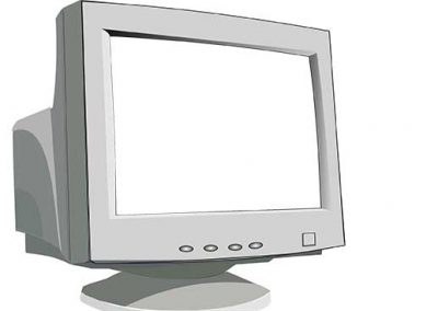 Old CRT Monitor with Knockout