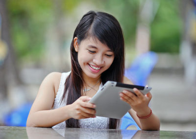 Young Woman and Tablet