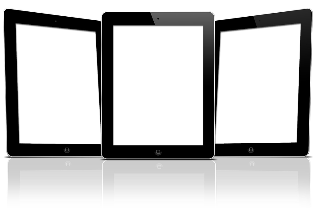 Three Tablets with Screen Knockouts